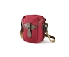 72 Camera Bag Burgundy Canvas / Chocolate Leather