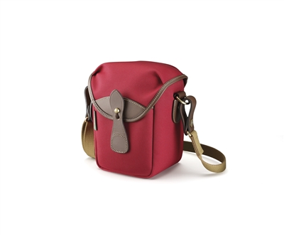 72 Camera Bag Burgundy Canvas / Chocolate Leather