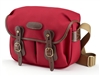 Hadley Small Camera Bag Burgundy Canvas / Chocolate Leather