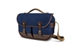 Mini Eventer Camera/Tablet Bag Navy Canvas / Chocolate Leather