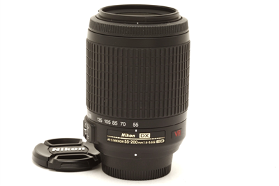 Very Clean Nikon AF-S DX NIKKOR 55-200mm f4-5.6 G ED VR Lens #50582