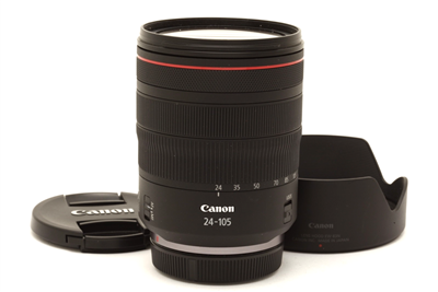 Very Clean Canon RF 24-105mm f4 L IS USM Lens with Hood #51036