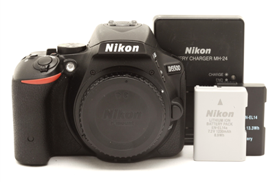 Nikon D5500 DSLR Camera Body (45,777 Shots) with 2 Batteries #51171