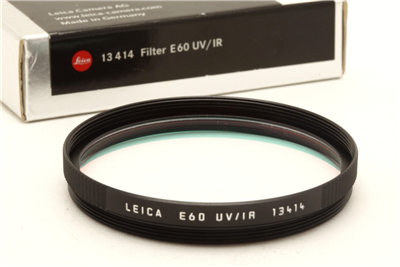 Mint Leica E60 UVA/IR Glass Filter (Black, MFR #13414) with Box #51212