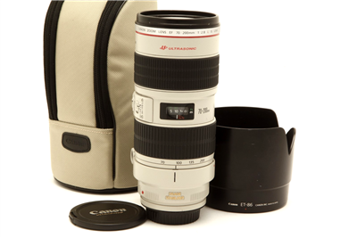Canon EF 70-200mm f2.8 L IS USM Lens with Hood and case #51226