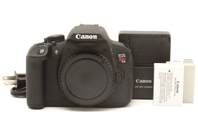 Canon EOS Rebel T5i DSLR Camera Body with 2 Batteries & Charger #51349