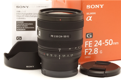 Near Mint Sony FE 24-50mm f2.8 G Lens (Sony FE) with Hood, Manual, & Box #51414