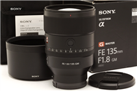 Near Mint Sony FE 135mm f1.8 GM Lens with Hood, Case, Manual, & Box #51429