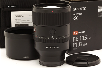 Near Mint Sony FE 135mm f1.8 GM Lens with Hood, Case, Manual, & Box #51429