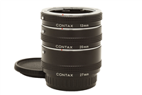 Near Mint Contax Extension Tube Set (13mm, 20mm, 27mm) C/Y Mount #51476