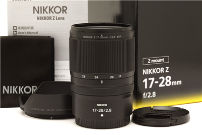 Near Mint Nikon NIKKOR Z 17-28mm f2.8 Lens with Hood, Instructions, & Box #51503