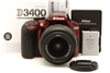 Near Mint Nikon D3400 DSLR Camera & Nikkor 18-55mm Lens (Red, 108 Shots) 51573