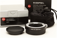 Very Clean Leica M-Adapter L (Black, MFR #18771) with Pouch & Box #51628