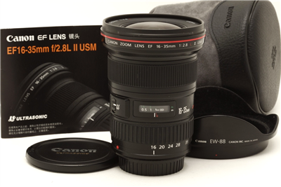 Canon EF 16-35mm f2.8 L II USM Lens with Hood, Case, & Instructions #51635
