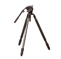 Sirui R-4203L Carbon Fiber Tripod with Manfrotto 504HD Fluid Video Head #51641