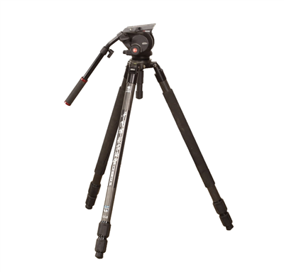 Sirui R-4203L Carbon Fiber Tripod with Manfrotto 504HD Fluid Video Head #51641