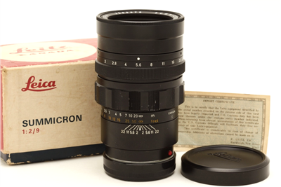 Leica Leitz 90mm f2 Summicron Lens (Leica M) with Box #51666