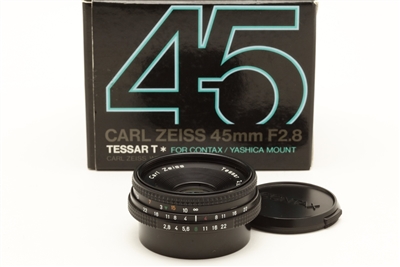 Contax Zeiss 45mm f2.8 Tessar T* Lens (Contax/Yashica Mount) with Box #51693