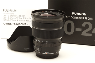 Fuji FUJIFILM XF 10-24mm f4 R OIS Lens with Hood, Manual, & Box #51695