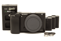 Sony a6000 Mirrorless Digital Camera (Black, 10,575 Shots) with 3 Batt. #51761