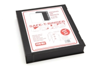 New Vue-All Archival Safe-T-Binder with 1" O-Ring (Black) V200 #9847