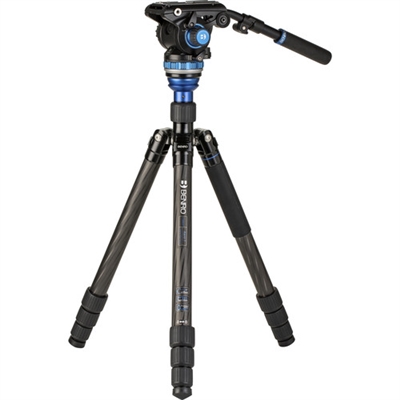 Benro C3883 Reverse-Folding Carbon Fiber Travel Tripod with S6Pro Fluid Video Head