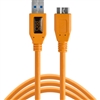 Tether Tools TetherPro USB 3.0 Male Type-A to USB 3.0 Micro-B Cable (15', Orange)