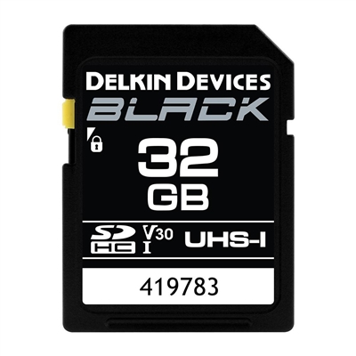 Delkin 32GB SDHC Black Memory Card