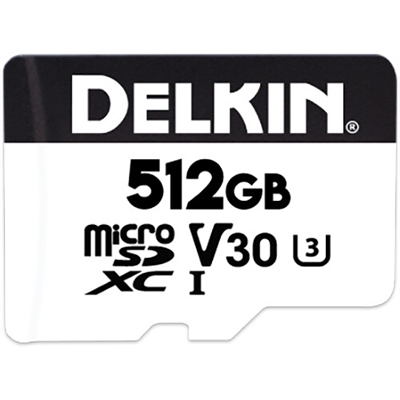 New Delkin Devices 512GB Hyperspeed UHS-I Micro SDXC Card + SD Adapter 47196