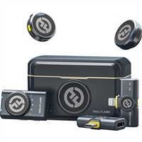 Hollyland LARK M2 DUO 2-Person Wireless Combo Microphone System (2.4 GHz, Shine Charcoal)