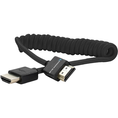 Kondor Blue Coiled Full HDMI Cable (Black, 12 to 24")