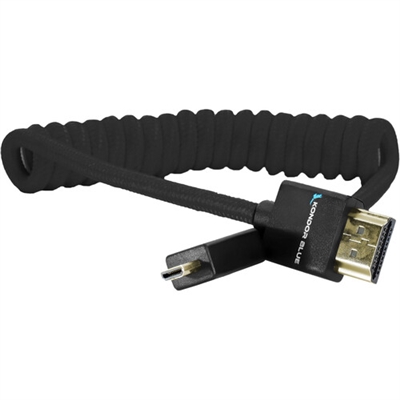 Kondor Blue Coiled Micro-HDMI to HDMI Cable (Black, 12 to 24")