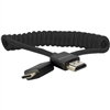 Kondor Blue Coiled Mini-HDMI to HDMI Cable (Black, 12 to 24")
