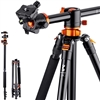 K&F CONCEPT  T255A3+BH28L 1.8M ALUM TRIPOD WITH CROSS ARM FOR FLAT LAY PHOTOS