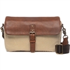 ONA Bowery 50/50 Camera Bag (Leather/Canvas, Natural/Antique Cognac)