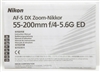 Excellent Nikon AF-S DX Zoom-Nikkor ED 55-200mm f4-5.6 G ED Manual #P4771