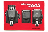 Excellent Mamiya M645 Instructions #P4820