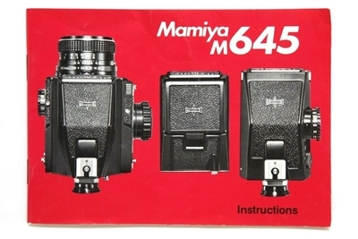 Excellent Mamiya M645 Instructions #P4820