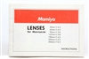 Very Clean Lenses for Mamiya RB Instructions #P4821