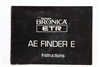 Excellent Zenza Bronica ETR AE Finder E Instructions #P4823-