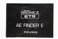 Excellent Zenza Bronica ETR AE Finder E Instructions #P4823-