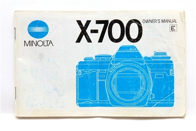 Minolta X-700 Instruction Manual #P4832