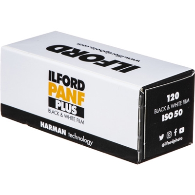 Ilford Pan F Plus Black and White Negative Film (120 Roll Film)