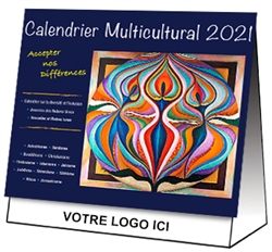 French and English desktop Multicultural Calendar