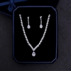 New 2pcs/set Cubic Zirconia Jewelry Sets AAA Zircon Necklace Pendant Pear Cut Drop Earrings Women Wedding Evening Parure Bijoux