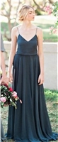 ALI | A-Line Spaghetti Strap Chiffon Gown