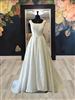 CECILY | A-line gown with Brocade Pattern and Corset Back