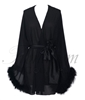 Short Chiffon Feather Robe