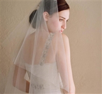 Double Layer Bridal Veil Soft and Simple