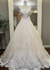 CONSTANCE| Glitter Lace Strapless Sweetheart Ballgown with Corset Top and Cathedral Train